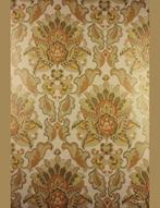 4690 70s barok behang terra mosgroen bruin klassiek swiet, Ophalen of Verzenden, 75 m² of meer, Bruin