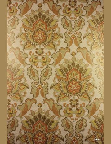 4690 70s barok behang terra mosgroen bruin klassiek swiet beschikbaar voor biedingen