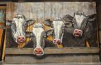KOEIEN / SCHILDERIJ / 3D / van hout en metaal