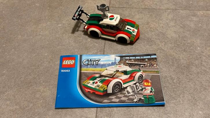 Lego Raceauto 60053 Lego City, Kinderen en Baby's, Speelgoed | Duplo en Lego, Zo goed als nieuw, Lego, Complete set, Ophalen of Verzenden