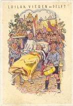 DELFT – Luilak vieren 1935 (DV011), Verzamelen, Ansichtkaarten | Nederland, Verzenden, 1920 tot 1940, Ongelopen, Zuid-Holland