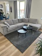 Groot grijs bankstel met hoek, Huis en Inrichting, Ophalen, Zo goed als nieuw, Stof
