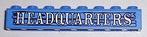 Lego Blue Brick 1 x 8 with 'HEADQUARTERS' Pattern (Sticker), Kinderen en Baby's, Speelgoed | Duplo en Lego, Ophalen of Verzenden