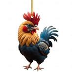 Haan Acryl Hanger voor tas, sleutel of kerstboom, Ophalen, Nieuw