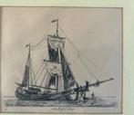 Gravure print van een Kofschip. 25 x 20 cm., Ophalen of Verzenden