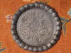 Mooi antiek Engels silverplate bordje met bloemen 12,7 cm., Ophalen of Verzenden