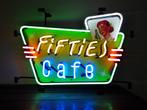 FIFTIES CAFE neonverlichting neon lamp retro fifties sixties, Verzamelen, Ophalen, Lichtbak of (neon) lamp
