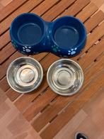 Blauwe hondenvoer bakjes, Ophalen, Zo goed als nieuw