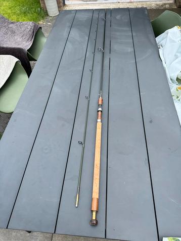 Prachtige oldscool handbuild float hengel 360cm 0.75lb beschikbaar voor biedingen