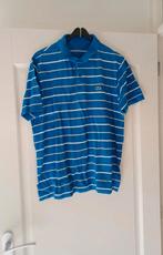 Lacoste Polo Shirt Blauw Gestreept Maat L, Maat 52/54 (L), Blauw, Lacoste, Ophalen of Verzenden