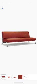 Slaapbank Innovation Debonair rood, Ophalen, 90 cm, Tweepersoons, Zo goed als nieuw