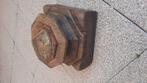 Houten poer, Huis en Inrichting, Woonaccessoires | Kandelaars en Kaarsen, Ophalen of Verzenden, Hout, Minder dan 25 cm