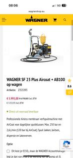 Wagner SF23 Plus Aircoat AB100 op wagen - Lakspuit, Doe-het-zelf en Verbouw, Schildersmaterialen, Ophalen, Gebruikt, Overige typen