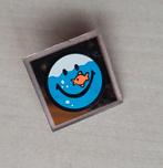 Smiley Goudvis in kom spiegel broche, Gebruikt, Niet vindbaar, Niet vindbaar, Speldje of Pin