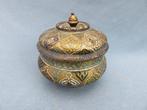Koperen schaal met deksel in cloisonné werk - 19e – 20e eeuw, Antiek en Kunst, Antiek | Koper en Brons, Ophalen of Verzenden, Koper