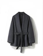 Classic Wollen jas met riem, Kleding | Dames, Jassen | Zomer, Ophalen of Verzenden, Nieuw, Maat 36 (S), Grijs