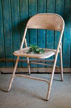 Metalen klapstoelen / stoelen, Twee, Gebruikt, Ophalen of Verzenden, Metaal