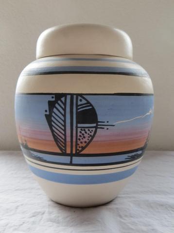 Navajo aardewerk pot met deksel, handgemaakt, jaren '70 beschikbaar voor biedingen
