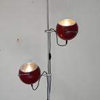 Vintage bollen vloerlamp rood, Huis en Inrichting, Lampen | Vloerlampen, Ophalen, Gebruikt, Vintage, Metaal