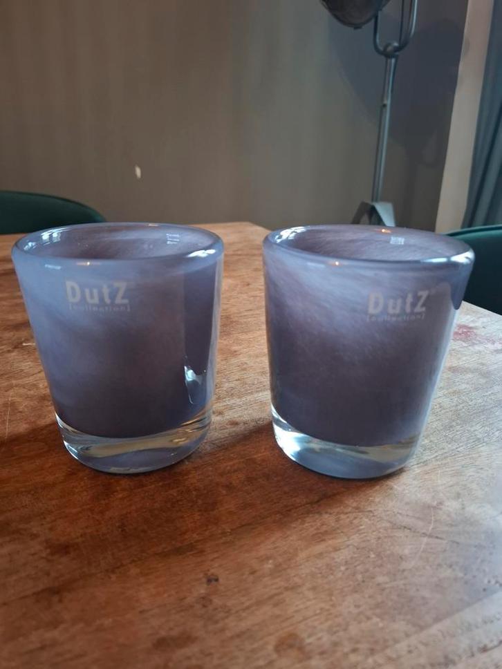 Diverse Dutz glazen vaasjes/potjes, Huis en Inrichting, Woonaccessoires | Kandelaars en Kaarsen, Zo goed als nieuw, Minder dan 25 cm