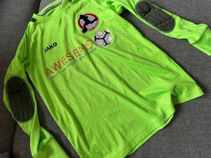Keepersset AFC IJburg (maat 140), Sport en Fitness, Voetbal, Gebruikt, Shirt, Maat XS of kleiner, Ophalen