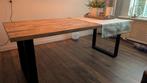 Mangohouten eettafel met 45 mm houten tafelblad, Ophalen, 50 tot 100 cm, Zo goed als nieuw, 150 tot 200 cm