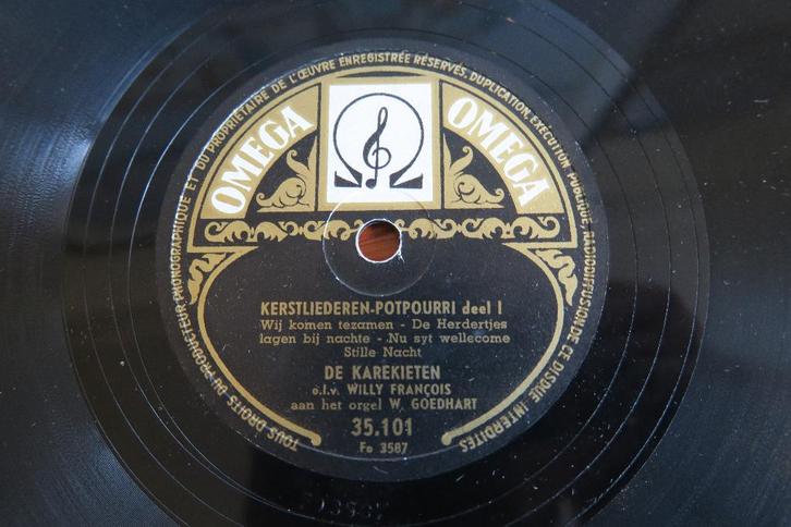 De Karekieten Kerstliederen-Potpourri 78 toeren kerstmuziek, Cd's en Dvd's, Vinyl Singles, Gebruikt, Overige typen, Overige genres