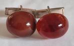 Manchetknopen,  half edelstenen., Ophalen of Verzenden