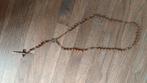 Vintage Rozenkrans Ketting Bruin, Ophalen of Verzenden