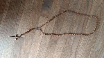 Vintage Rozenkrans Ketting Bruin beschikbaar voor biedingen