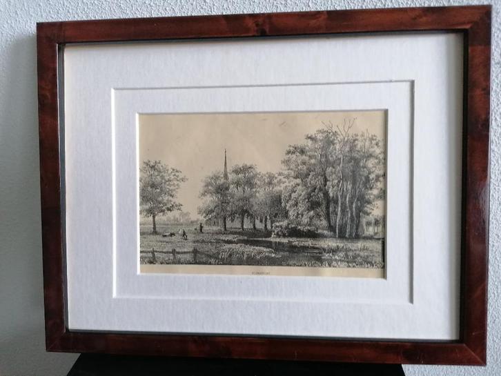 Craandijk Litho Friesland Panorama Olterterp 1880 (29), Antiek en Kunst, Kunst | Litho's en Zeefdrukken, Ophalen of Verzenden