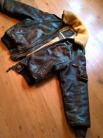 Supergaaf vintage leren "Nickelson"  piloten jack!, Ophalen of Verzenden, Maat 56/58 (XL), Bruin, Nickelson
