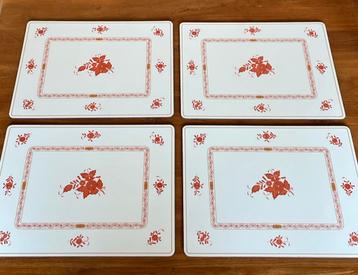 4 Herend Apponyi Orange Pimpernel placemats beschikbaar voor biedingen