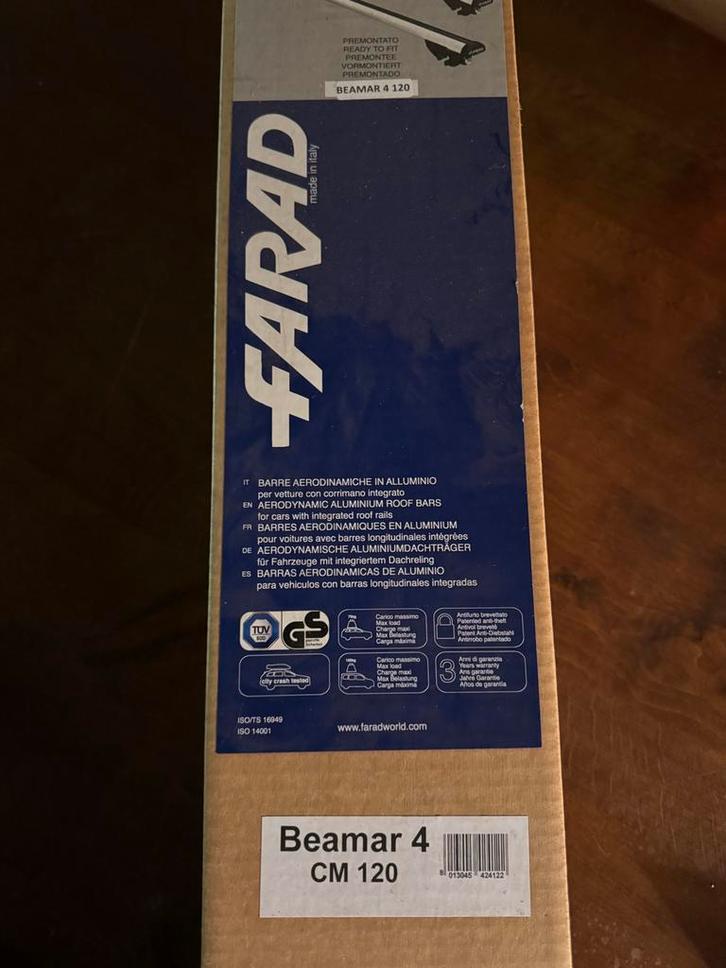 Farad Beamar 4 120cm Dakdragers, Auto diversen, Dakdragers, Gebruikt, Ophalen of Verzenden