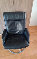 Zwarte fauteuil gratis, Huis en Inrichting, Fauteuils, Ophalen, Gebruikt