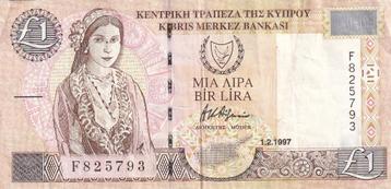 Cyprus 1 lira 1-2-1997 beschikbaar voor biedingen