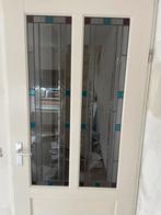 Binnendeur opdek 93 x 211,5   Glas in lood rechts, Doe-het-zelf en Verbouw, Deuren en Horren, Ophalen, 80 tot 100 cm, Binnendeur
