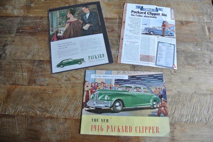 Org. verkoop folder enz van PACKARD SUPER CLIPPER 1946, Boeken, Auto's | Folders en Tijdschriften, Zo goed als nieuw, Overige merken