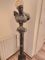 Marmeren voet met borstbeeld - Totale hoogte 145cm, Ophalen