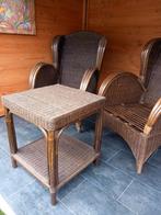 Rieten stoelen met tafeltje, Antiek en Kunst, Ophalen