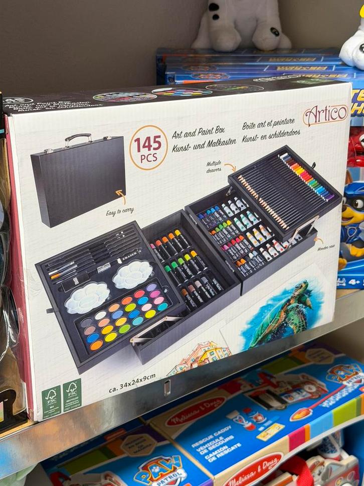 Artico 145-Delige Tekendoos Schilderset in Koffer Aquarel, Hobby en Vrije tijd, Tekenen, Nieuw, Potlood of Stift, Ophalen of Verzenden