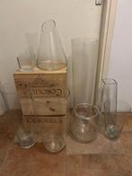 Verzameling vazen, van groot tot klein., Ophalen, Overige kleuren, Minder dan 50 cm, Glas