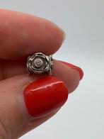 X632 Pandora zilveren bedel roze strass, Pandora, Ophalen of Verzenden, X, 1 bedel