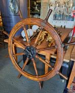 Groot antiek roer stuurwiel 140 cm doorsnee scheepsdecoratie, Antiek en Kunst, Ophalen