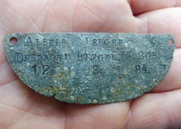 WO1 erkennungsmarke, Ieper, Vlaanderen 1914-1918 dog tag beschikbaar voor biedingen