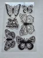 clearstempel vlinder "make today amazing", Ophalen of Verzenden, Nieuw, Clearstamp
