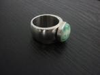 Wisselbare ring staal / Melano stijl - maat 52, Ophalen of Verzenden, Kleiner dan 17, Zilver, IJzer of Staal
