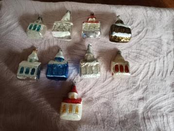 antieke kerstbal nr 407 model kerkjes verkoop per stuk beschikbaar voor biedingen