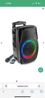 Portable sound system met microfoon, Ophalen of Verzenden, Gebruikt, Complete set