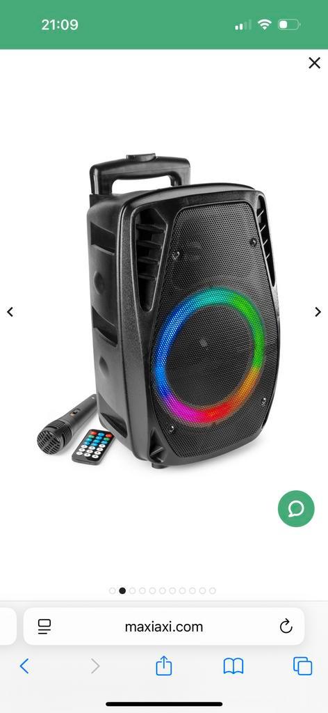 Portable sound system met microfoon, Audio, Tv en Foto, Karaoke-apparatuur, Gebruikt, Complete set, Ophalen of Verzenden